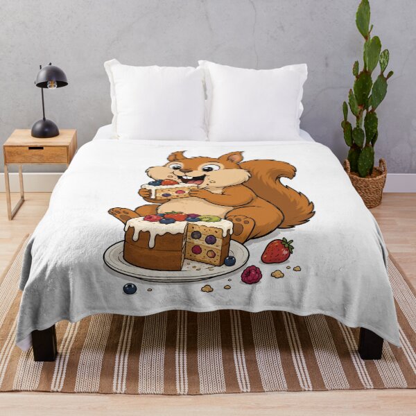 Item preview, Fat Squirrel Eating A Fruit Cake designed and sold by TontikDesign.