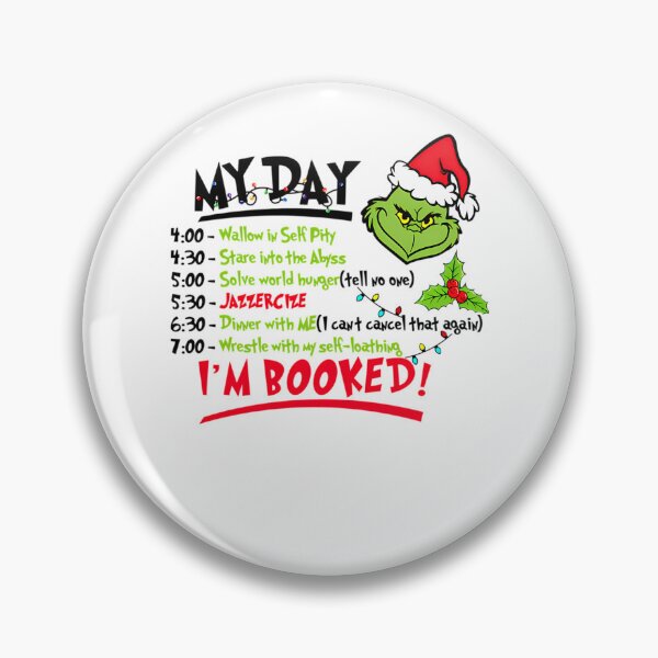 Item preview, Green Grinch Face With Daily Holiday Schedule List designed and sold by VERS_.