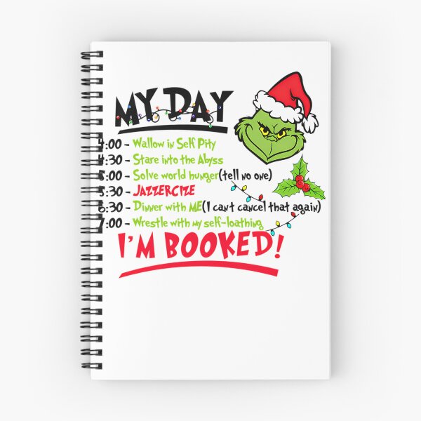 Item preview, Green Grinch Face With Daily Holiday Schedule List designed and sold by VERS_.