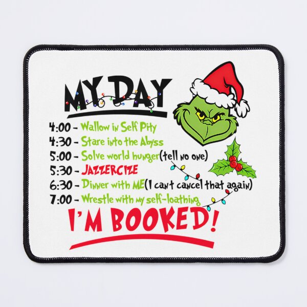 Item preview, Green Grinch Face With Daily Holiday Schedule List designed and sold by VERS_.