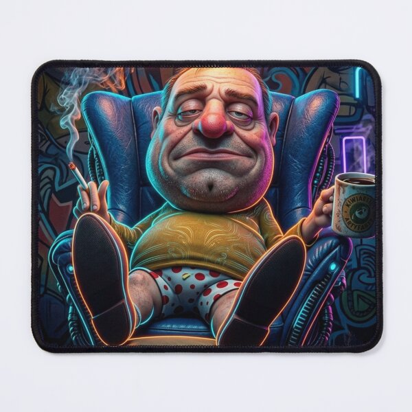 Item preview, Quirky Character in a Vibrant Chair designed and sold by kiwiartyfarty.