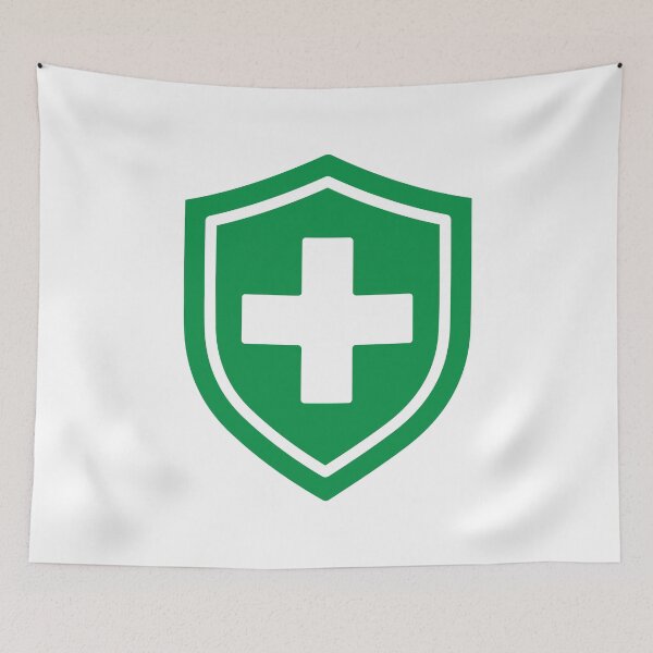 Item preview, First Aid Shield Medical Emergency Healthcare Symbol designed and sold by VectorForge Studio.
