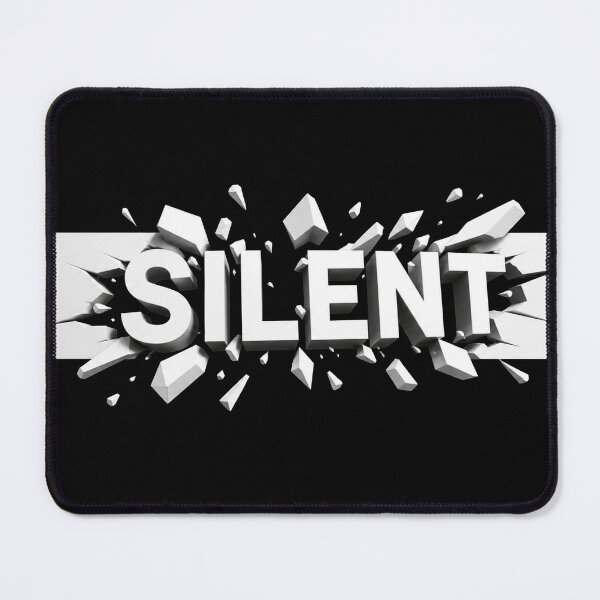 Item preview, Silent Shattered Typography | Minimalist Distressed Word Art designed and sold by Bhinfy.
