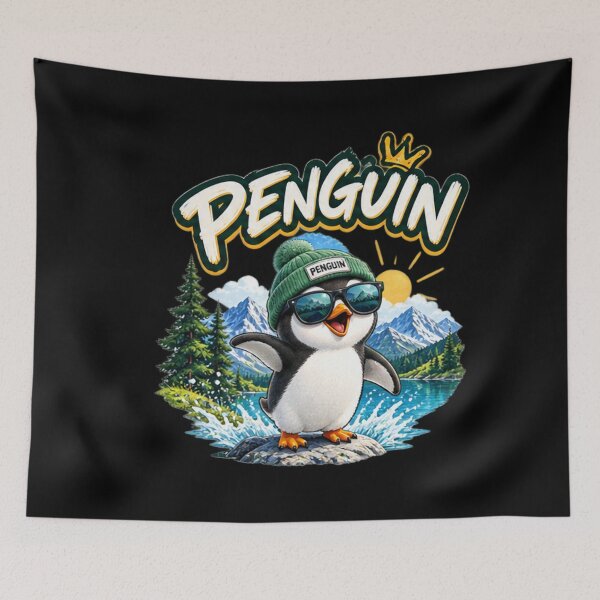 Item preview, King Penguin In The Mountains Majestic Wildlife Design designed and sold by NeO² Studio.