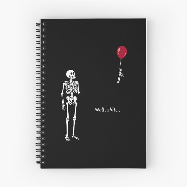 Item preview, funny skeleton lost arm red balloon well shit dark humor designed and sold by MathewNoMid12.