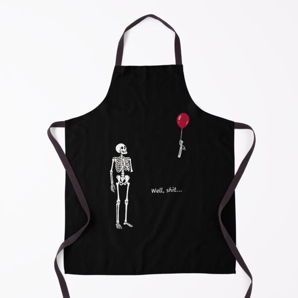 Item preview, funny skeleton lost arm red balloon well shit dark humor designed and sold by MathewNoMid12.