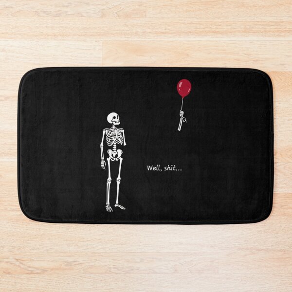 Item preview, funny skeleton lost arm red balloon well shit dark humor designed and sold by MathewNoMid12.
