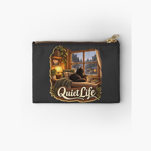 Item preview, Quiet Life — Black Cat Rainy Window designed and sold by QuietNovaShop.