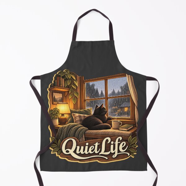Item preview, Quiet Life — Black Cat Rainy Window designed and sold by QuietNovaShop.