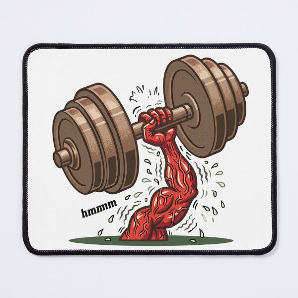 Item preview, Hmmm Meme Weightlifting Dumbbell Funny Gym Reaction Fitness Humor T-Shirt designed and sold by pawsome purrfect.