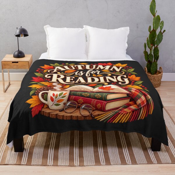 Item preview, Autumn Is for Reading – Cozy Fall Book Lover Design designed and sold by astersgraphics.