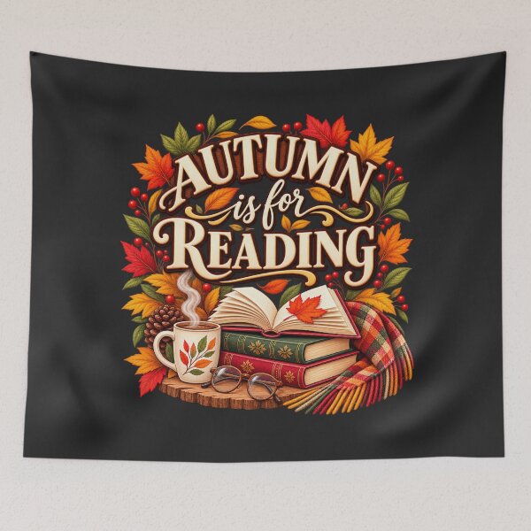 Item preview, Autumn Is for Reading – Cozy Fall Book Lover Design designed and sold by astersgraphics.