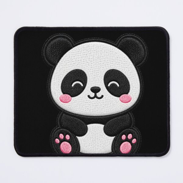 Item preview, Kawaii Panda Embroidery Patch Illustration designed and sold by ColorSplash123.