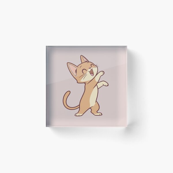 Item preview, Cute Abyssinian Cat Chibi Dancing Kitty Funny Cat Illustration designed and sold by Mousy17.