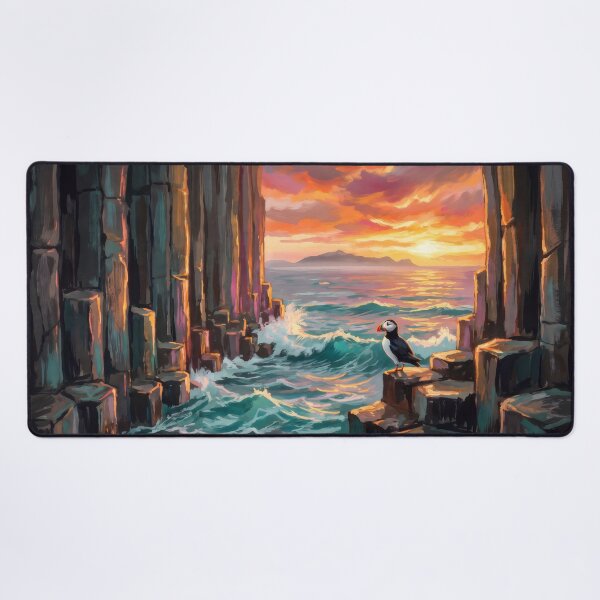 Item preview, Fingal's Cave Staffa Ocean Sunset designed and sold by RedPeaStudio.