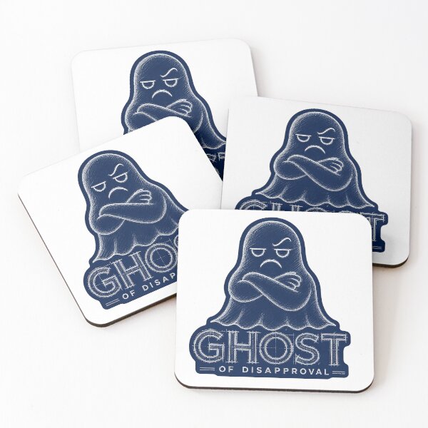 Item preview, Ghost of Disapproval – Blueprint Grumpy Ghost Illustration designed and sold by Abidel.