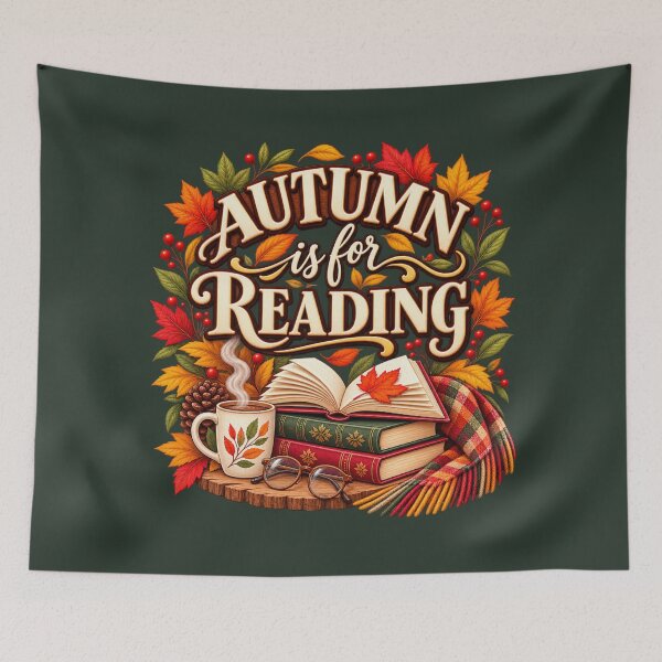Item preview, Autumn Is for Reading – Cozy Fall Book Lover Design designed and sold by astersgraphics.