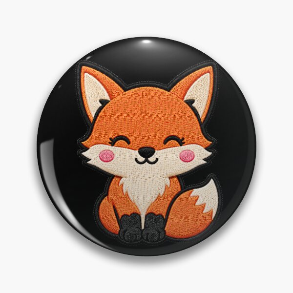 Item preview, Cute Fox Embroidery Patch Illustration designed and sold by ColorSplash123.
