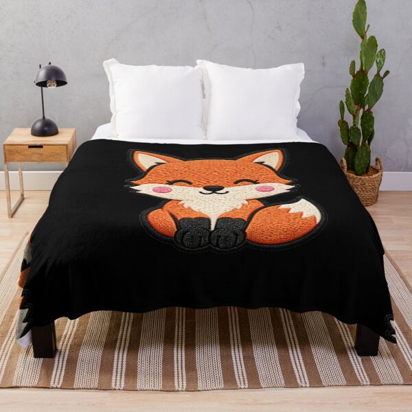 Item preview, Cute Fox Embroidery Patch Illustration designed and sold by ColorSplash123.