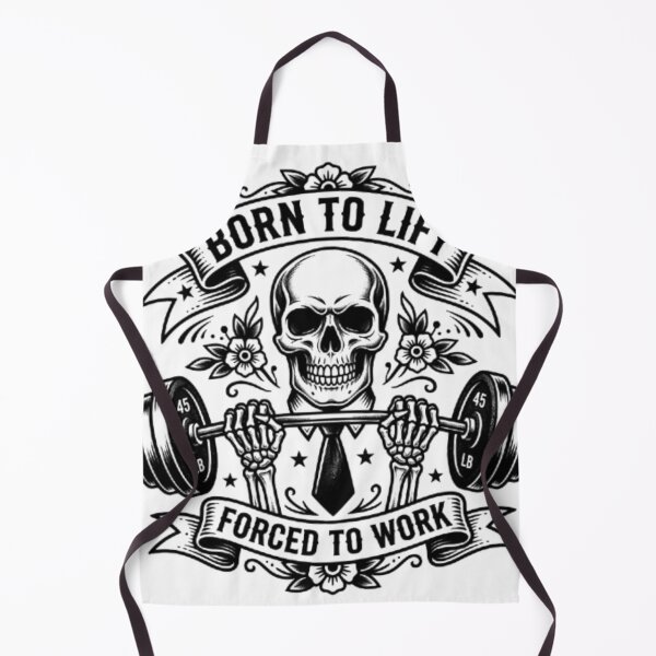 Item preview, Born To Lift Forced To Work - Traditional Tattoo Skull Gym designed and sold by OLLI_STORE.