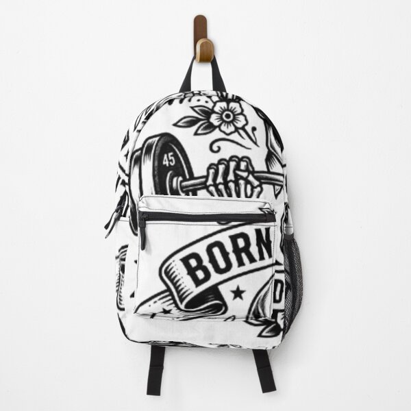 Item preview, Born To Lift Forced To Work - Traditional Tattoo Skull Gym designed and sold by OLLI_STORE.