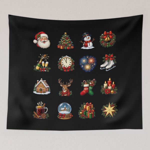 Item preview, Merry Christmas Happy New Year Ultimate Sticker Pack designed and sold by Funny Vintage Stickers And T-Shirts.