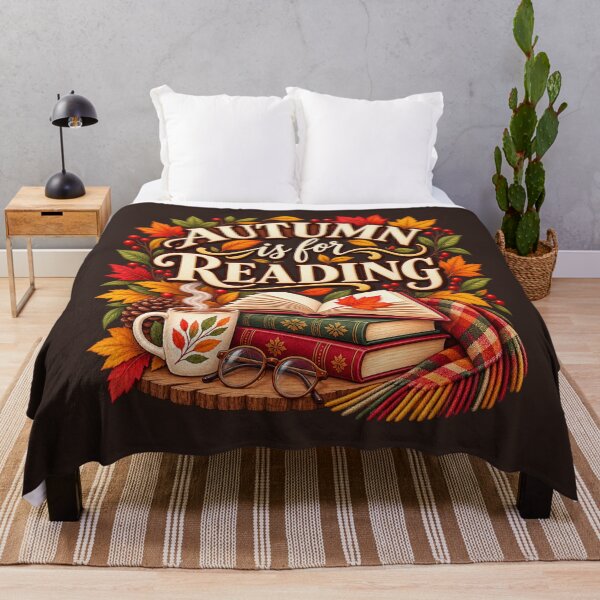 Item preview, Autumn Is for Reading – Cozy Fall Book Lover Design designed and sold by astersgraphics.