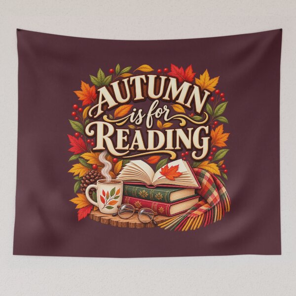 Item preview, Autumn Is for Reading – Cozy Fall Book Lover Design designed and sold by astersgraphics.