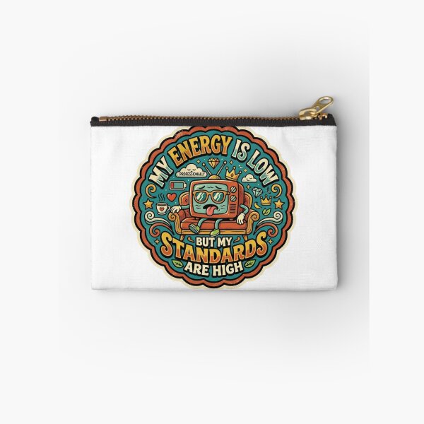 Item preview, My Energy Is Low But My Standards Are High Retro TV Badge designed and sold by lovepower.
