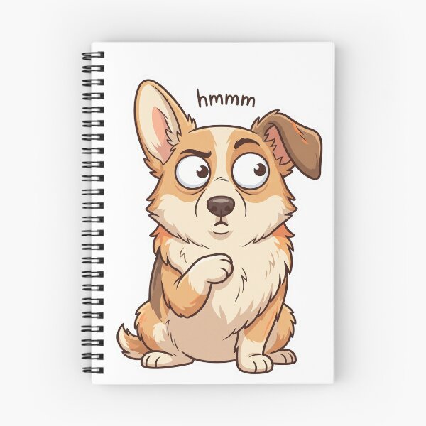 Item preview, Hmmm Meme Cute Dog Funny Thinking Puppy Reaction Animal Lover T-Shirt Design designed and sold by pawsome purrfect.
