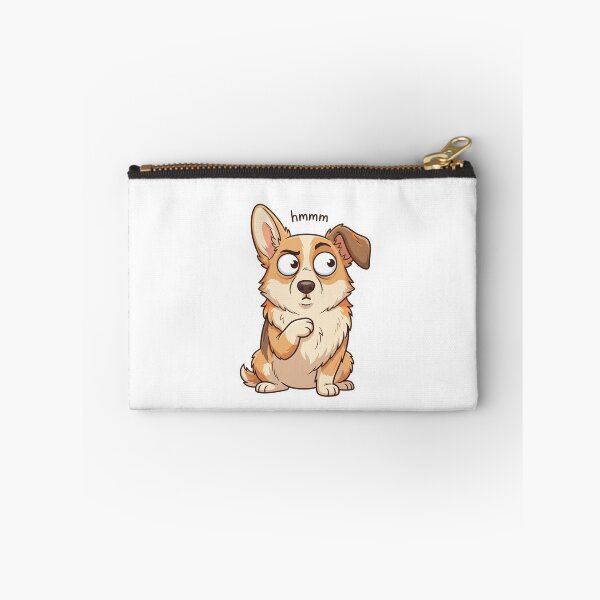 Item preview, Hmmm Meme Cute Dog Funny Thinking Puppy Reaction Animal Lover T-Shirt Design designed and sold by pawsome purrfect.