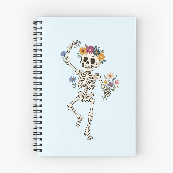 Item preview, Dancing Skeleton with Flowers – Funny Halloween designed and sold by SweetLilith.