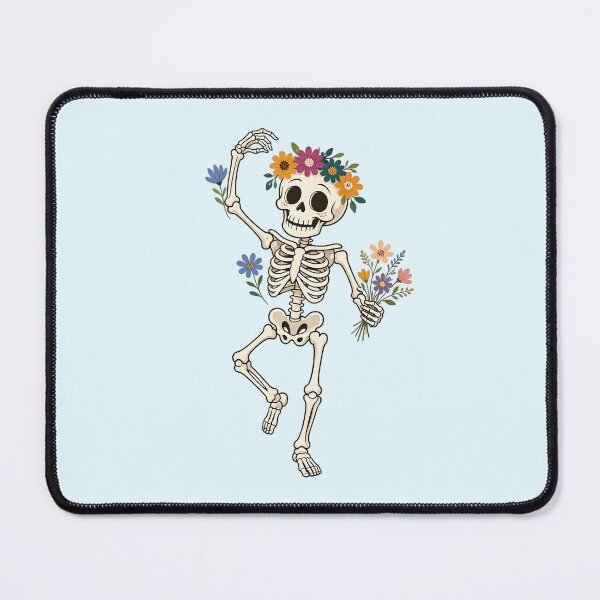 Item preview, Dancing Skeleton with Flowers – Funny Halloween designed and sold by SweetLilith.