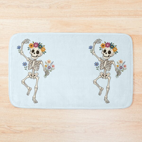 Item preview, Dancing Skeleton with Flowers – Funny Halloween designed and sold by SweetLilith.