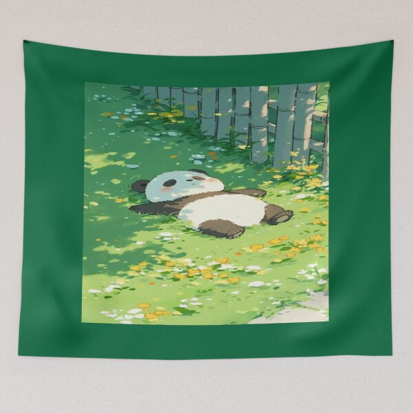 Item preview, Fluffy Panda Dreaming Under Bamboo Tree Artwork  designed and sold by NivyasArtistry.