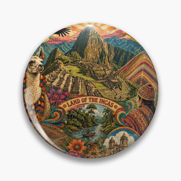 Item preview, Peru Land of the Incas Vintage Travel Poster designed and sold by Skyrocketz.