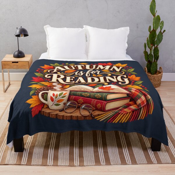 Item preview, Autumn Is for Reading – Cozy Fall Book Lover Design designed and sold by astersgraphics.