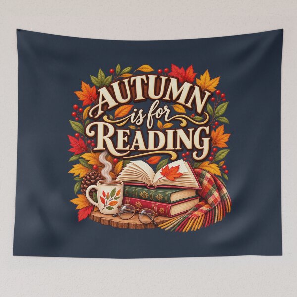 Item preview, Autumn Is for Reading – Cozy Fall Book Lover Design designed and sold by astersgraphics.