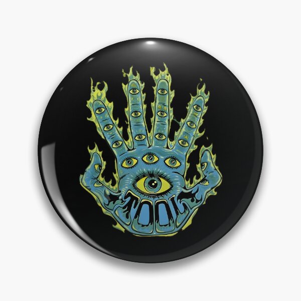 Item preview, Flaming Blue Hand Covered In Eyeballs designed and sold by BabiiClub.