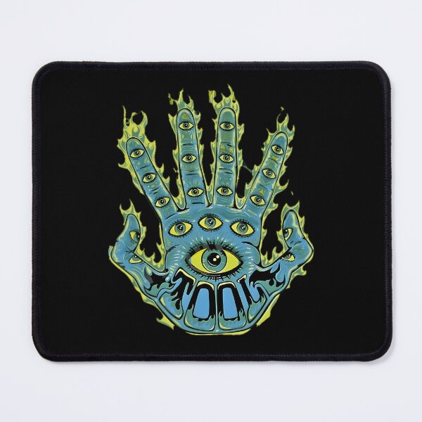 Item preview, Flaming Blue Hand Covered In Eyeballs designed and sold by BabiiClub.