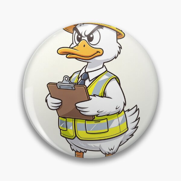 Item preview, Very Official Duck Inspector With a Clipboard Cartoon Art designed and sold by PictorialWhimsy.