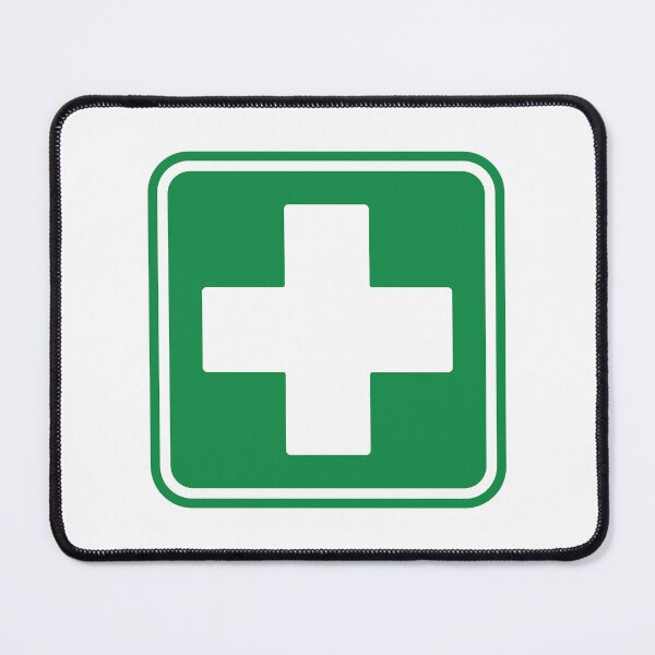 Item preview, First Aid Medical Cross Green Healthcare Safety Symbol designed and sold by VectorForge Studio.