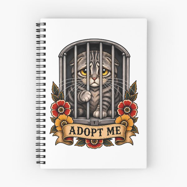 Item preview, Adopt Me Sad Cat Traditional Tattoo Art designed and sold by Old's Cool Cat Studio.
