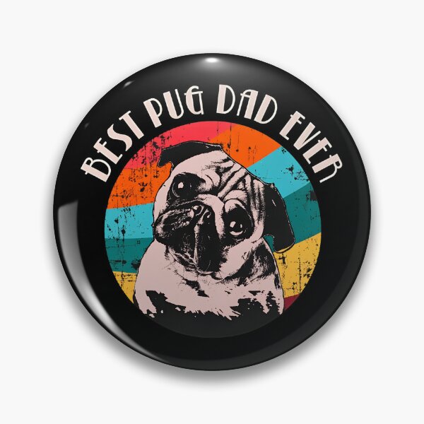Artikelvorschau, Der beste Mops-Papa aller Zeiten – Retro-Sonnenuntergangsdesign entworfen und verkauft von SoyLamderma.