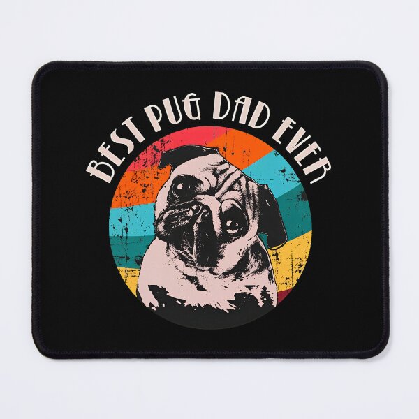 Item preview, Best Pug Dad Ever Retro Sunset Design designed and sold by SoyLamderma.