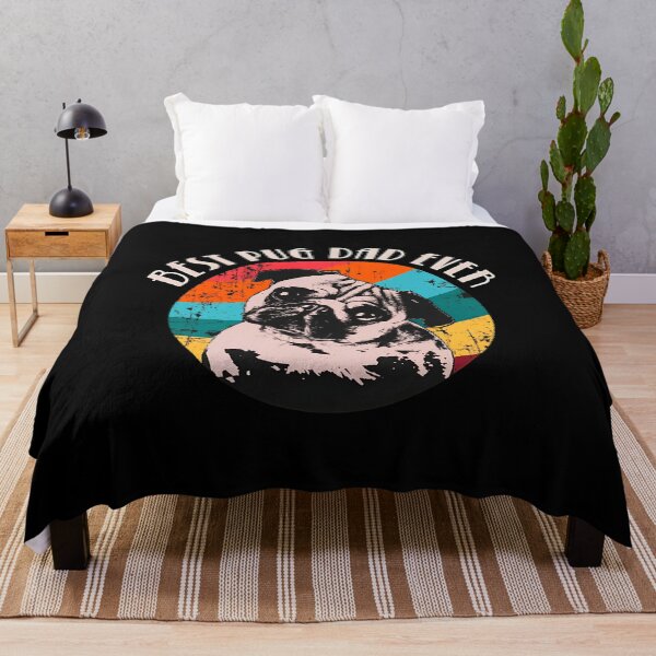Item preview, Best Pug Dad Ever Retro Sunset Design designed and sold by SoyLamderma.