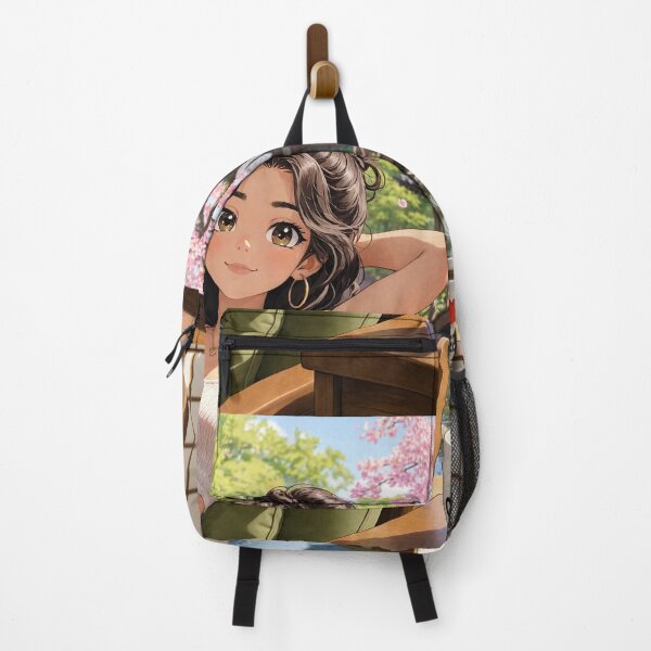 Item preview,  Cute anime manga girl reclining with a cup of coffee designed and sold by Vintage Designs +.