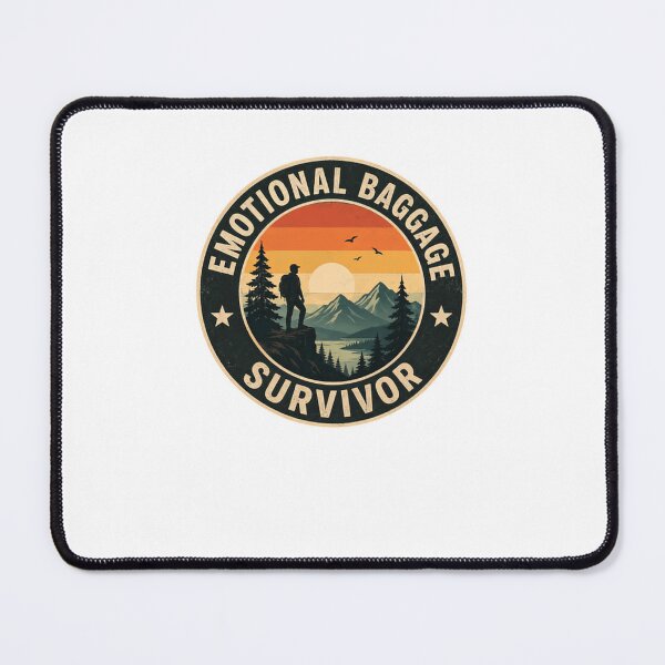Item preview, Emotional Baggage Survivor Hiking Outdoor Adventure Resilience designed and sold by JonesFlora2025.