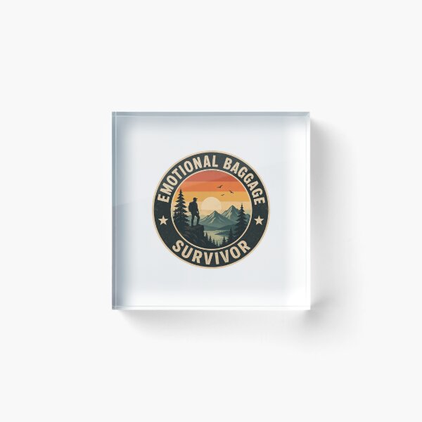 Item preview, Emotional Baggage Survivor Hiking Outdoor Adventure Resilience designed and sold by JonesFlora2025.