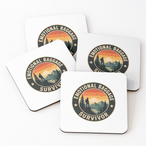 Item preview, Emotional Baggage Survivor Hiking Outdoor Adventure Resilience designed and sold by JonesFlora2025.